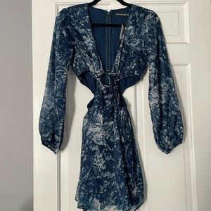 Long Sleeve Cutout Mini Dress